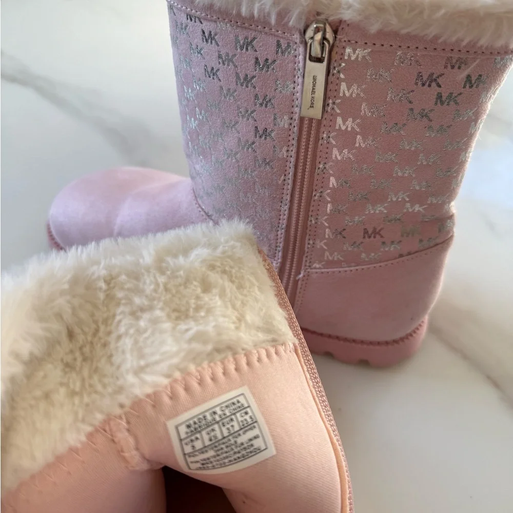 Michael Kors Light Pink Fur-Lined Boots - Picture 7 of 12